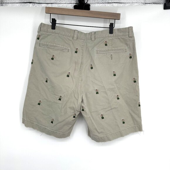 J.crew Men's Khaki‎ Destroyed Shorts Hulu Girl Size 36W - Picture 2 of 7